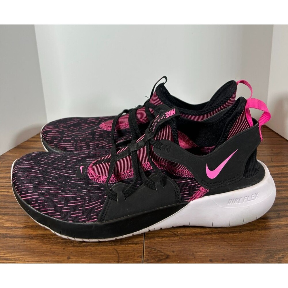 Nike AQ7488-002 Flex Contact 3 Black Pink Running Sneaker Shoes Women's Sz 8.5